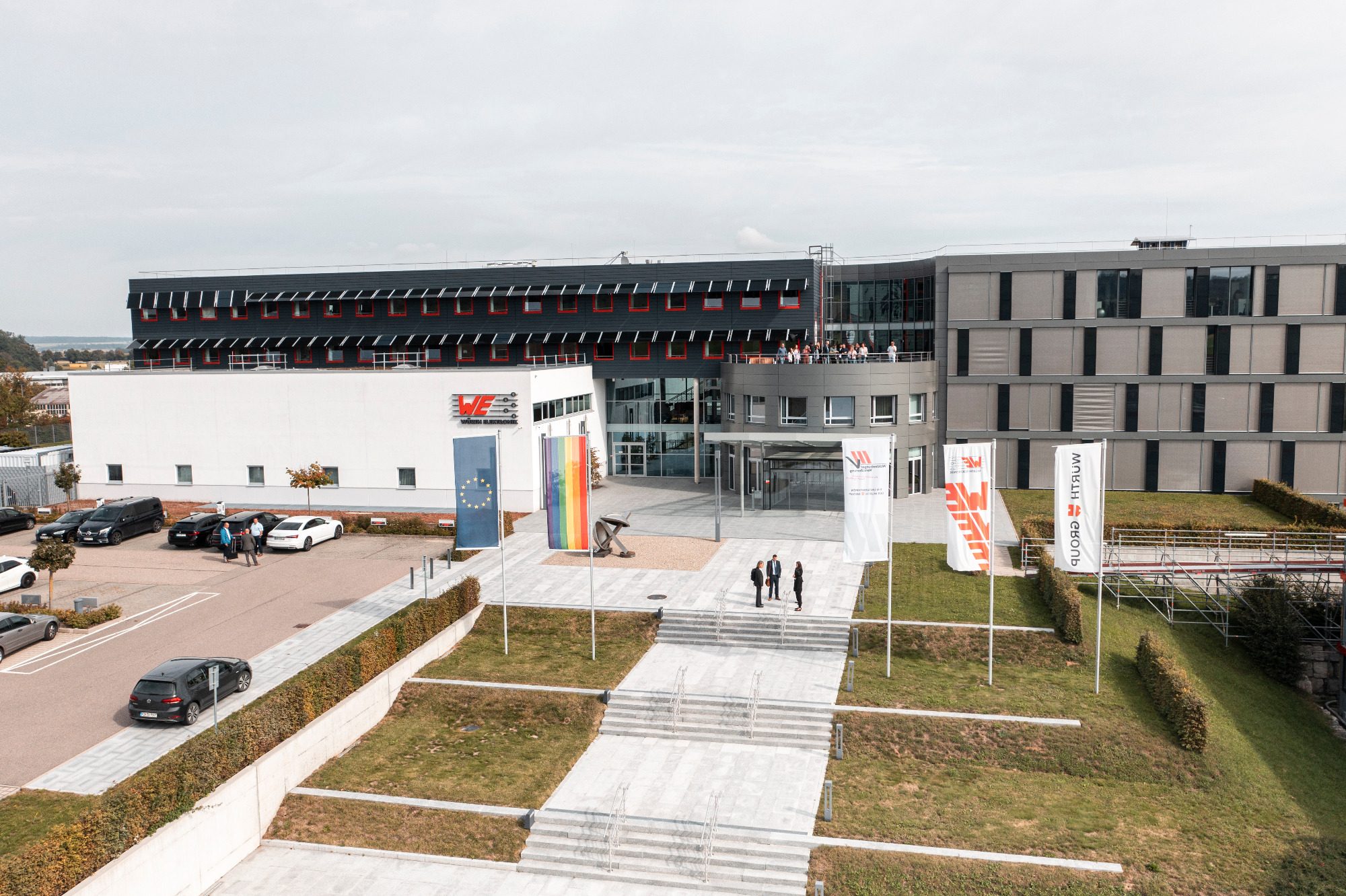 Firmengebäude Würth Elektronik eiSos Headquarter am Standort Waldenburg