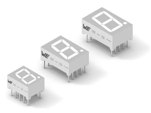 7 Segment Display Optoelectronics in 3 sizes