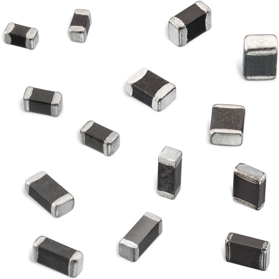 Many ferrites on white background