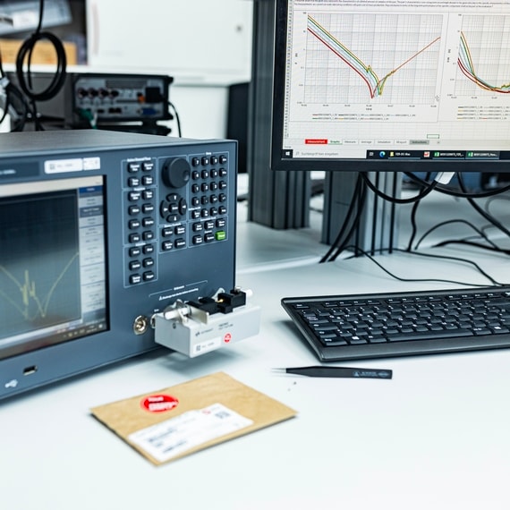 Monitor with graphic display, keyboard and tester
