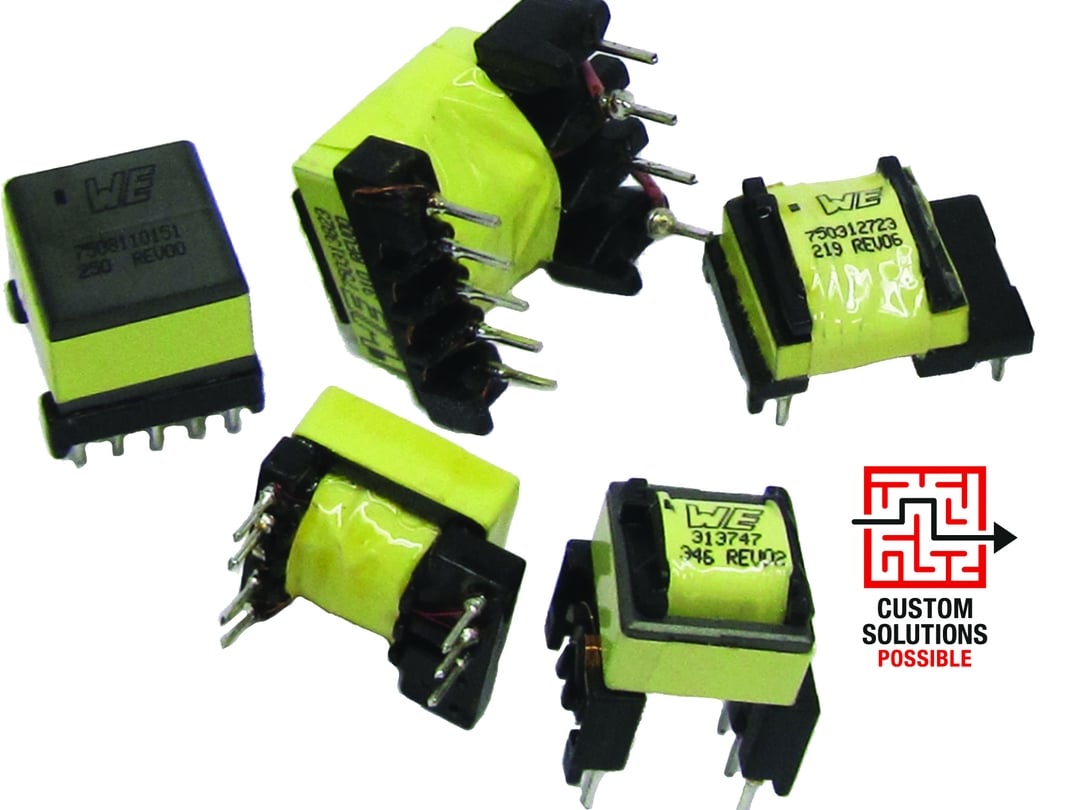 Five yellow and black components
