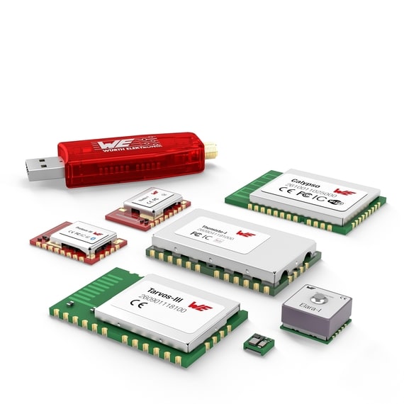 Many different components on white background