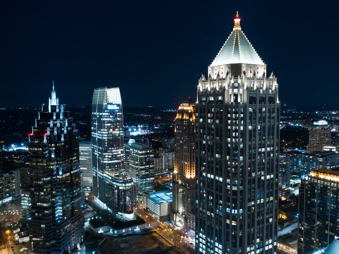 city scape at night