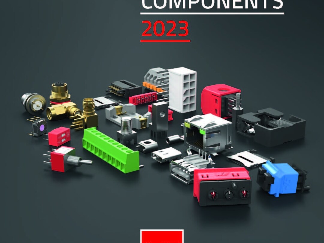 Katalogtitelblatt für den Elektromechanische Komponenten 2023