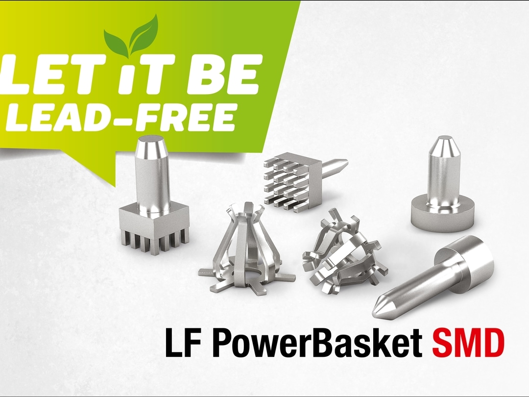 Kampagnenbild der bleifreien Powerelemente LF PowerBasket SMD