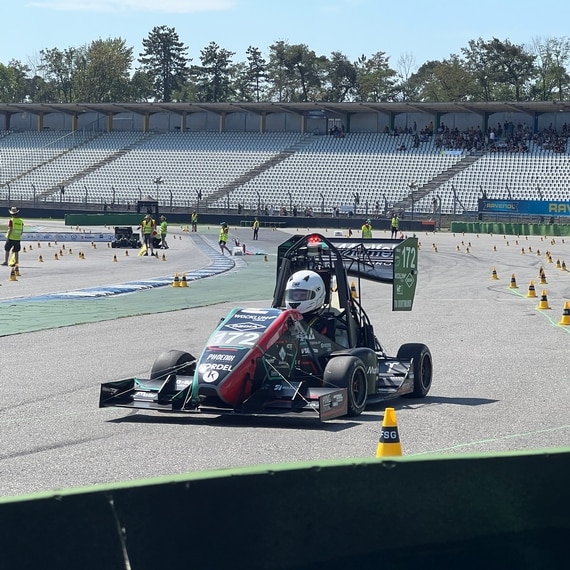 Racecar on track