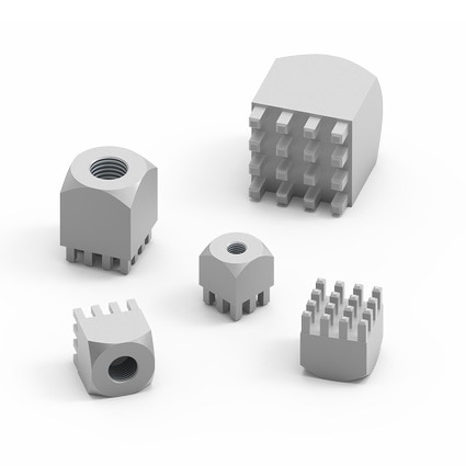 REDCUBE PRESS-FIT ASP REDCUBE PRESS-FIT ASP with internal thread circumference, initernal thread full plain and external thread