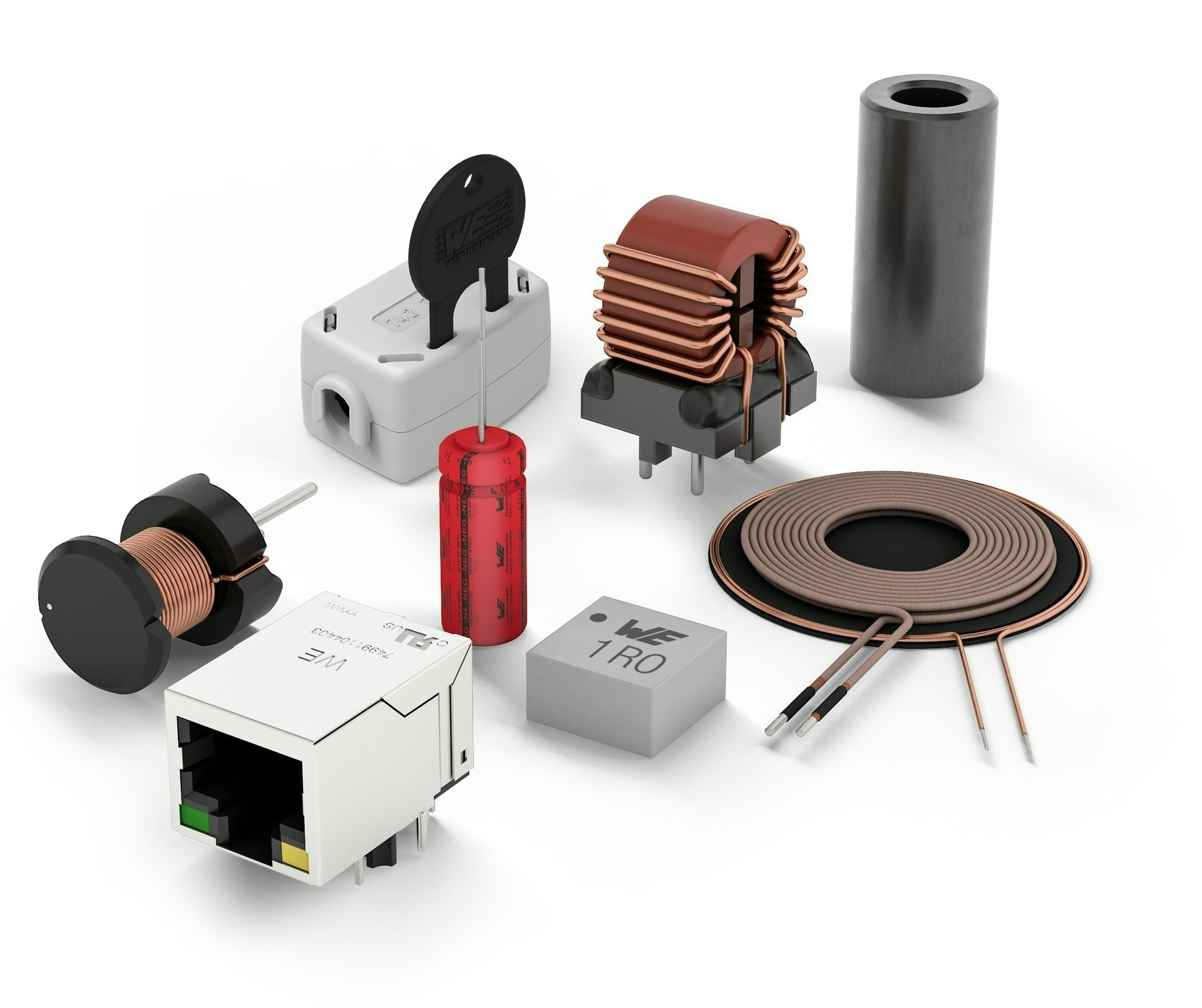 Würth Elektronik elektronische Bauelemente Übersicht Würth Elektronik electrical products in one picture