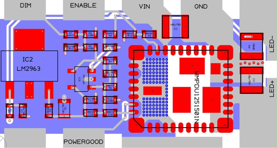 Referenzdesigns Power Module Detailansicht eines Power Modul Referenzdesigns