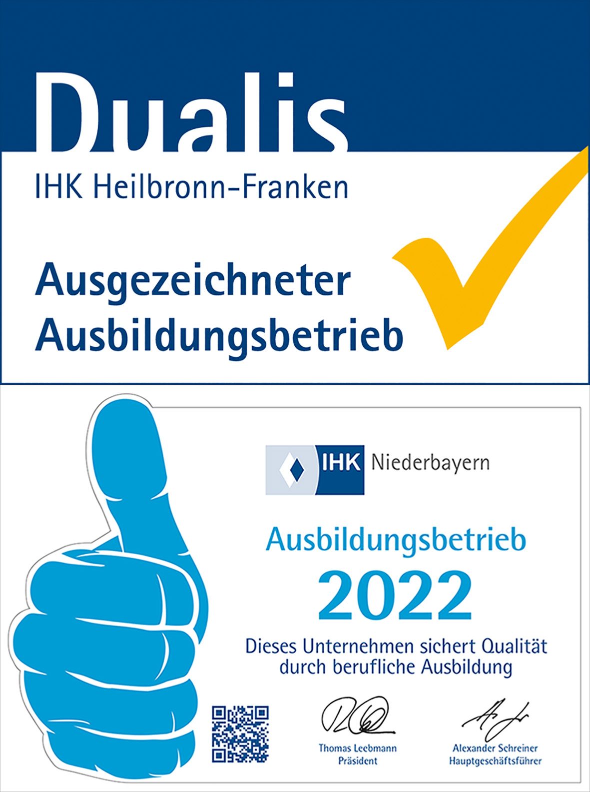 Dualis-Siegel / IHK Niederbayern: Top Bedingungen für alle Dualis Siegel