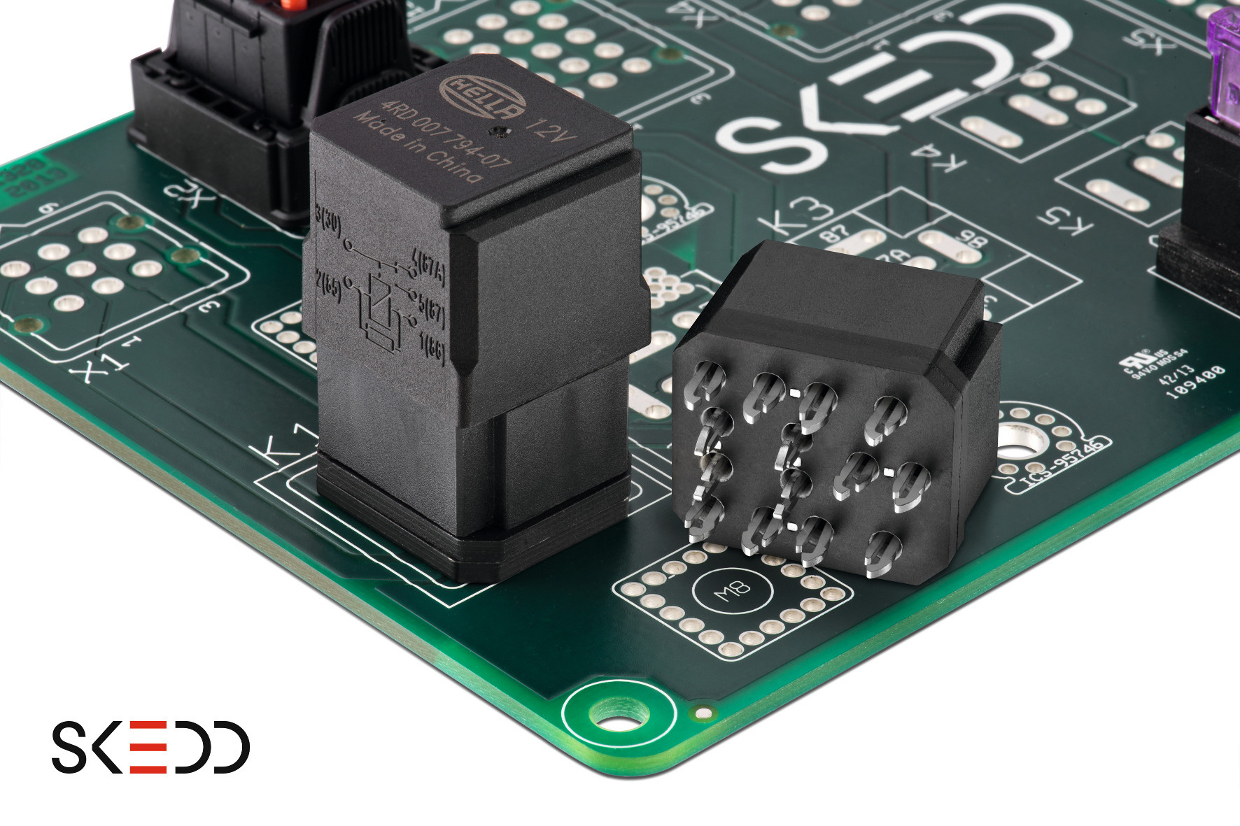 SKEDD component-to-board connection SKEDD relays on a printed circuit board as component-to-board connection