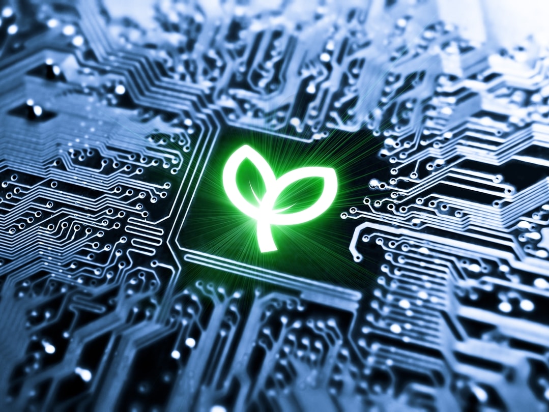 Printed Circuit Board with plant symbol