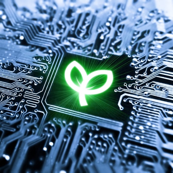 Printed Circuit Board with plant symbol