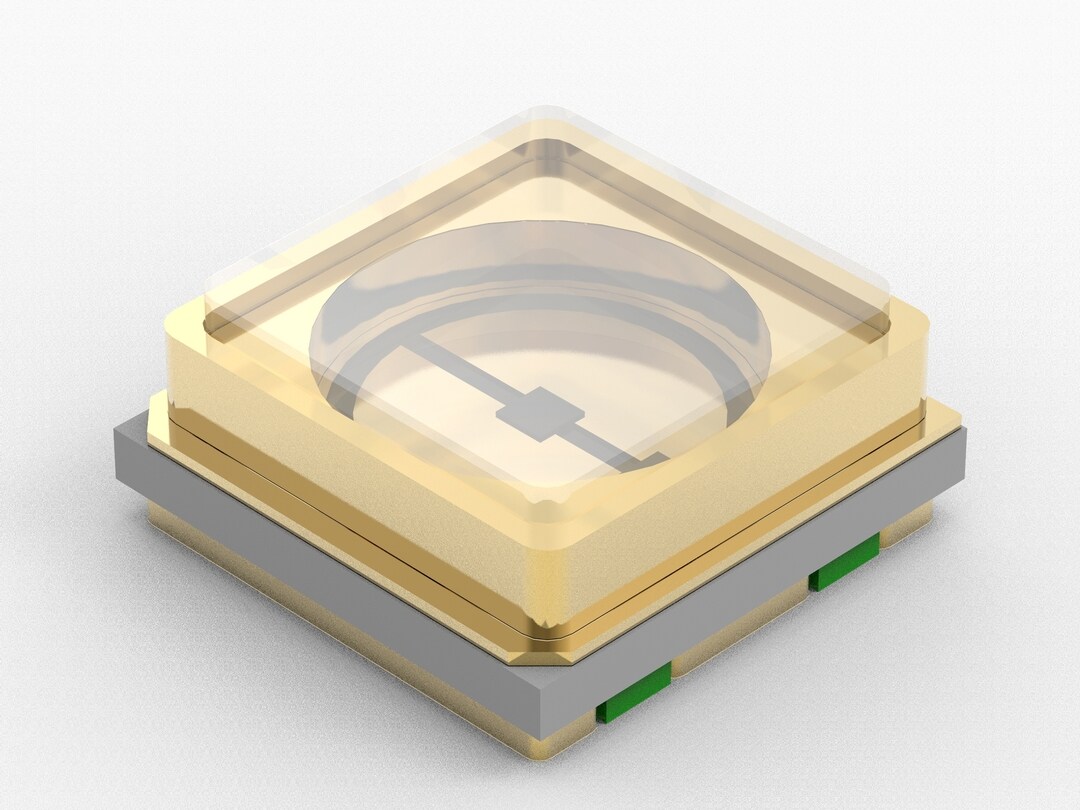 helles UV-C-LED Bauteil mit Linse