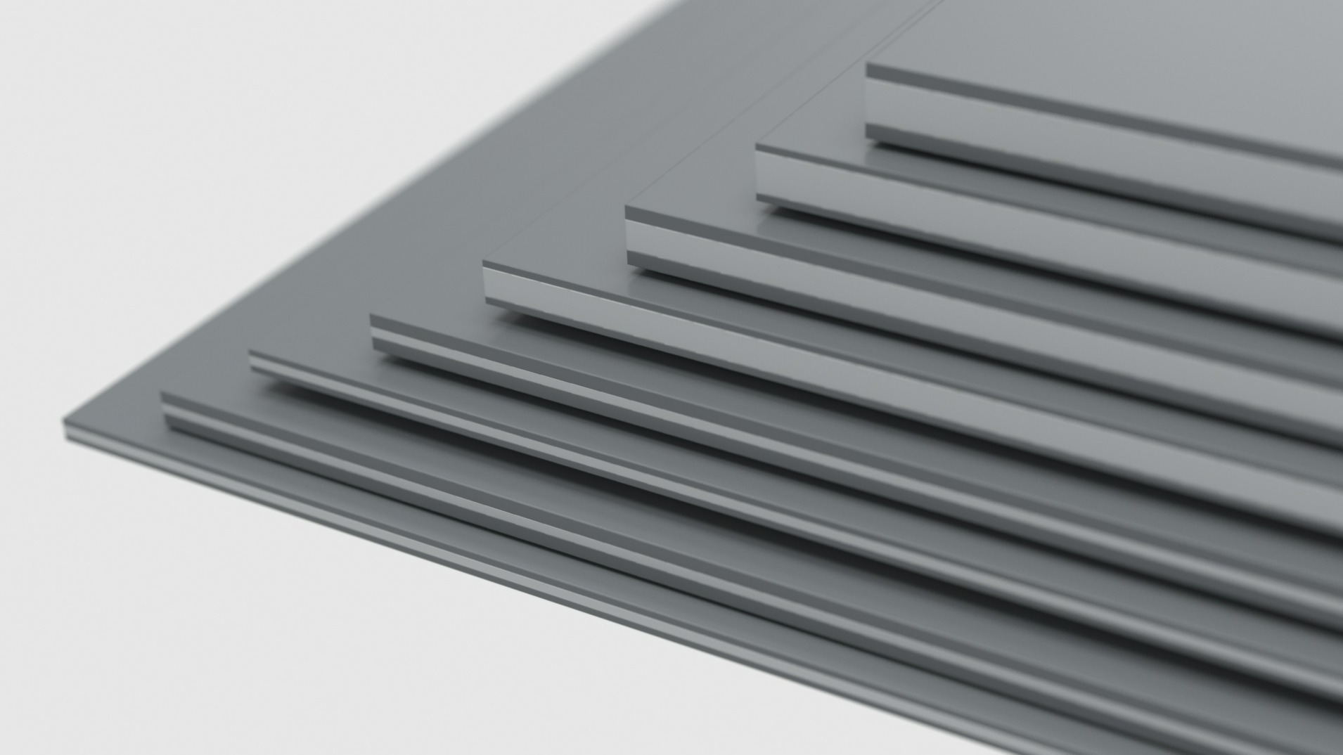 CBT Capability Basis Material Rendering of copper-clad cores of varying thickness stacked together.