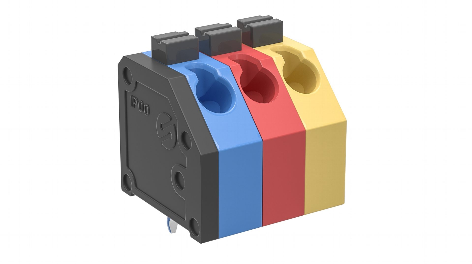 WE Plus Farbkodierung Bild eines Terminal Blocks mit kundenspezifischer Farbkodierung