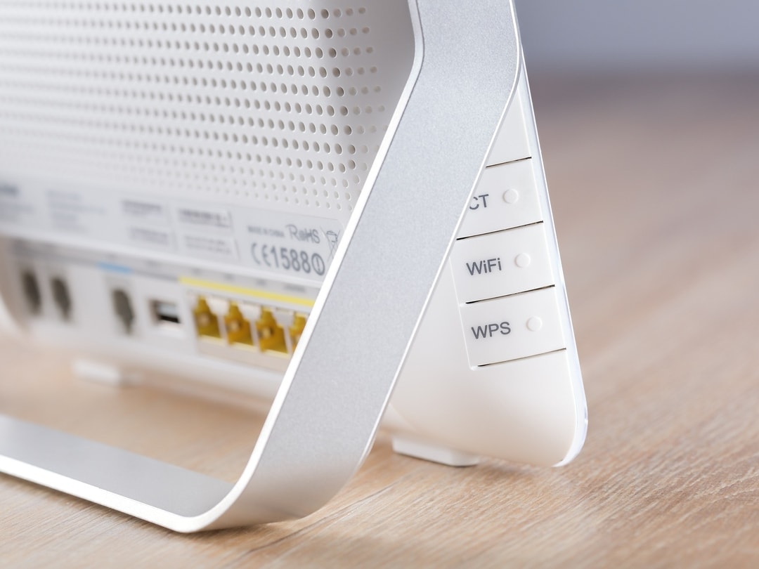 Close Up Photo of the back of a Wifi Router