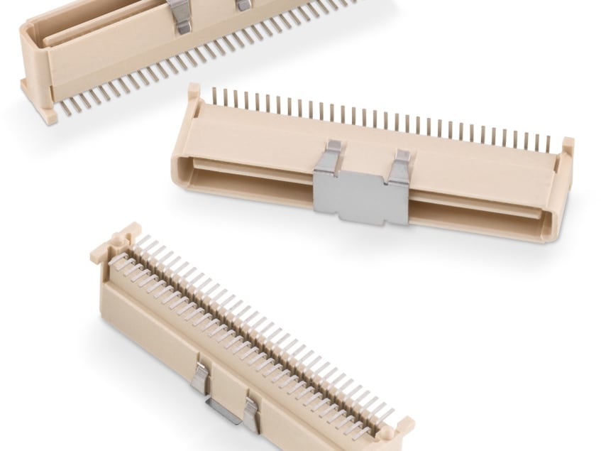 A picture of the Mezzanine Board Connectors