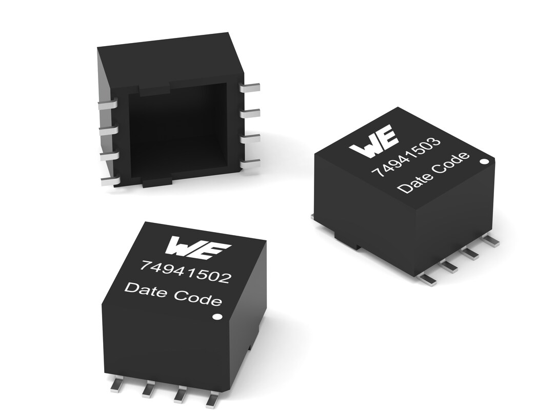 The Würth Elektronik PLC transformers (WE-PLC SMT).