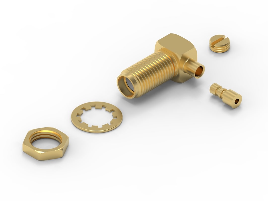 WR-SMA Right Angle Bulkhead Jack Cable Connector