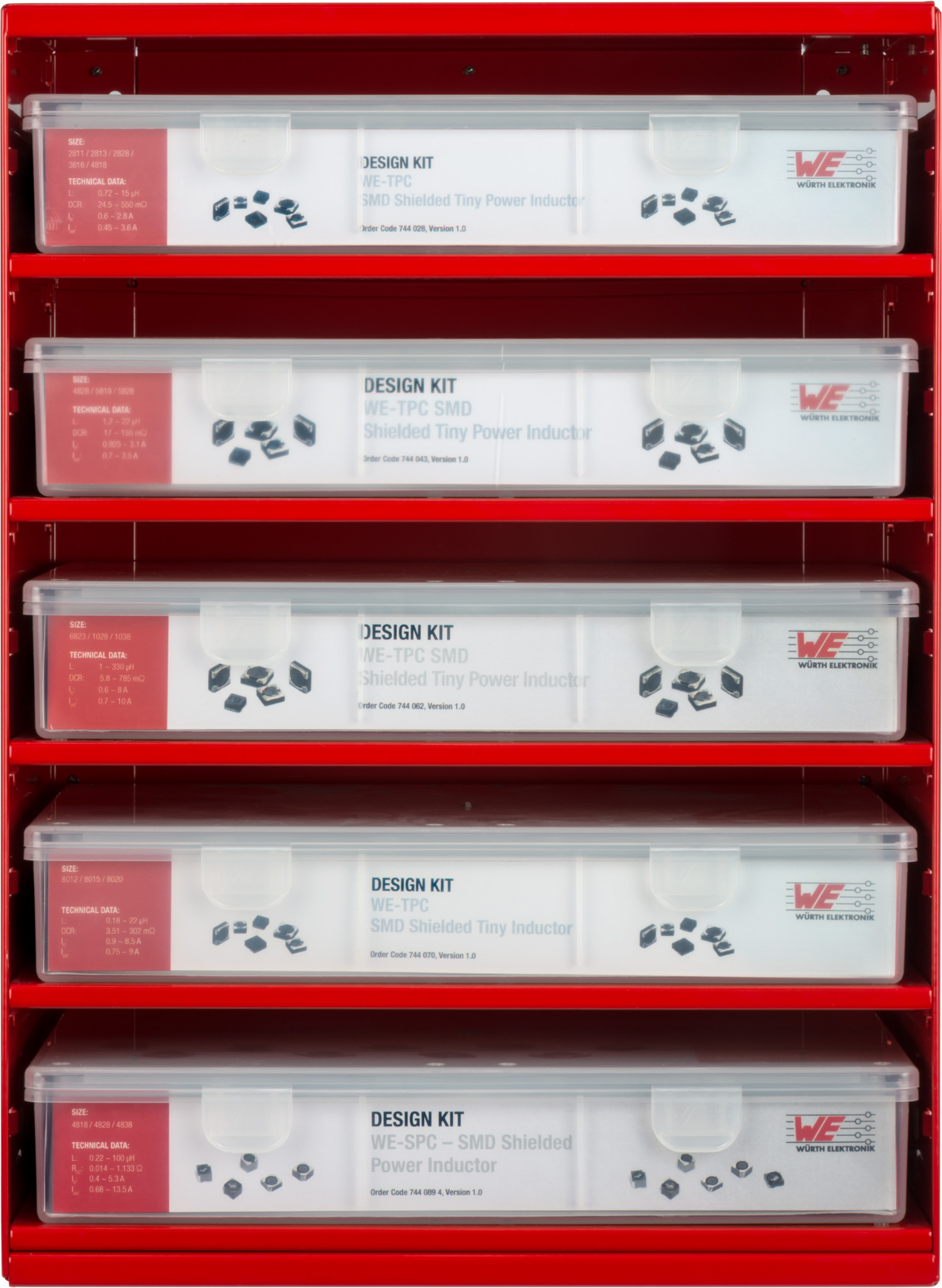 Alpha Rack Modul 9 Front Modul 9 SMD Speicherinduktivitäten WE-TPC / WE-SPC 742707009