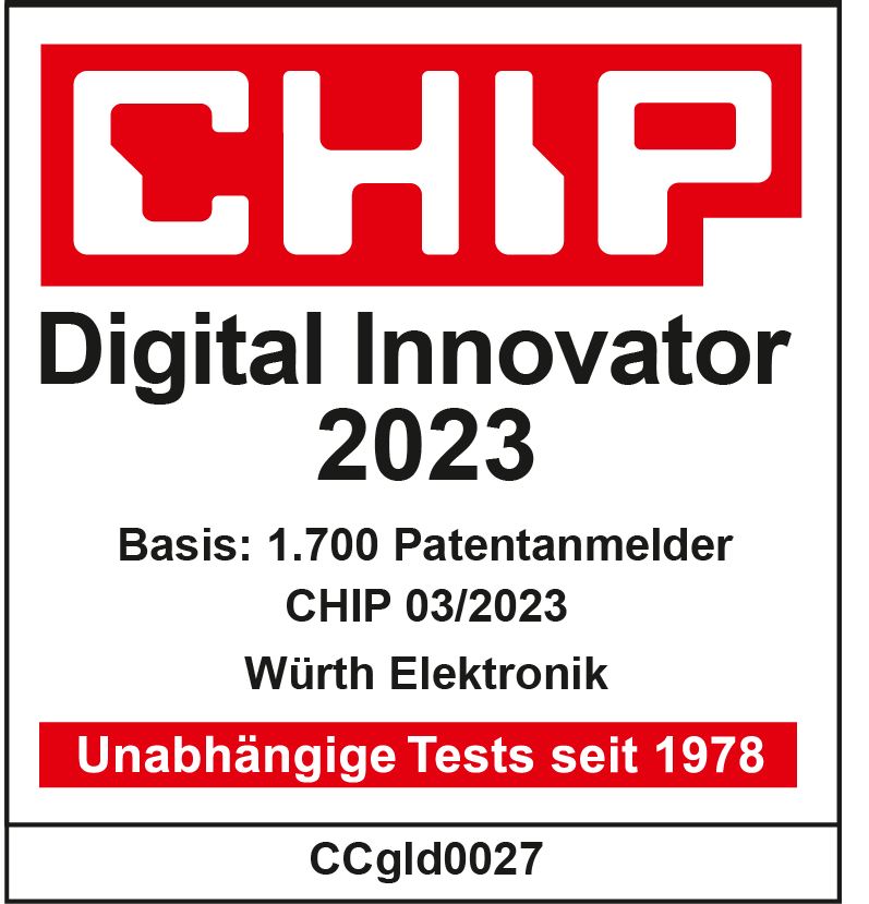 Digital Innovator 2023 - Chip award Ein Siegel einer Auszeichnung ist zu sehen