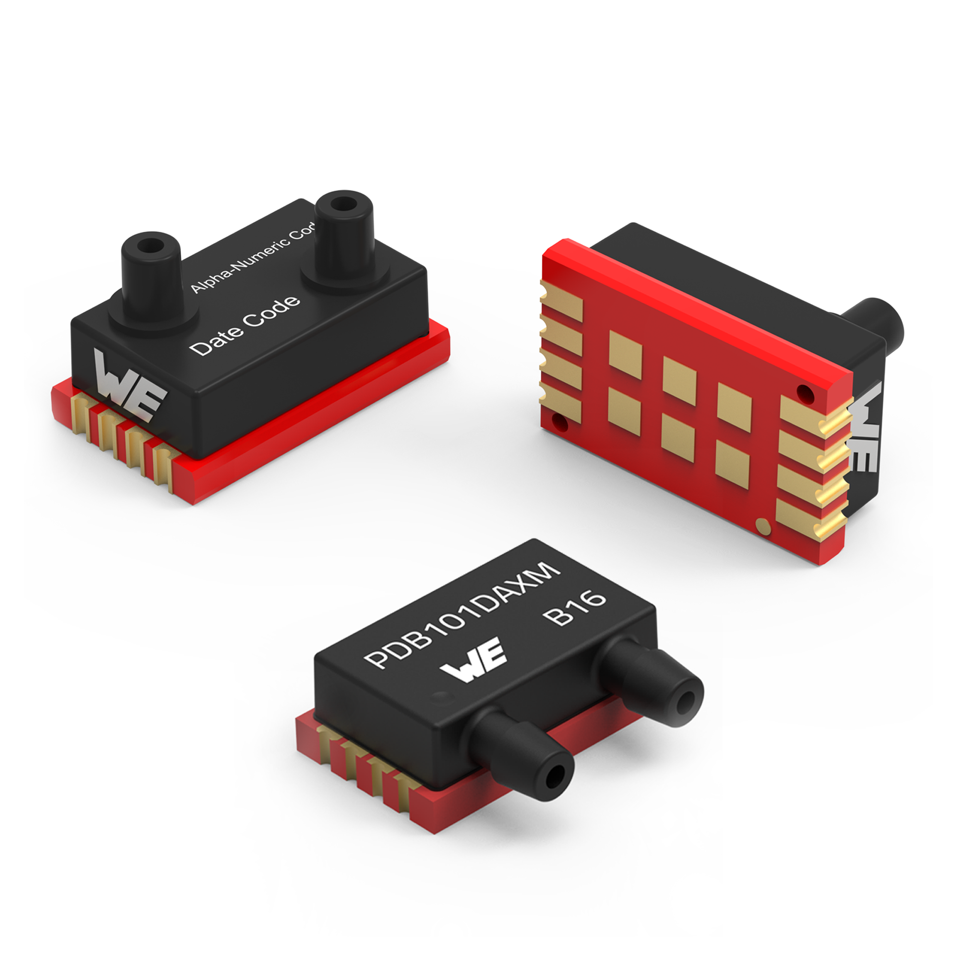 Differenzdrucksensor WSEN-PDMS 3 Sensoren liegen da in verschiedenen Positionen