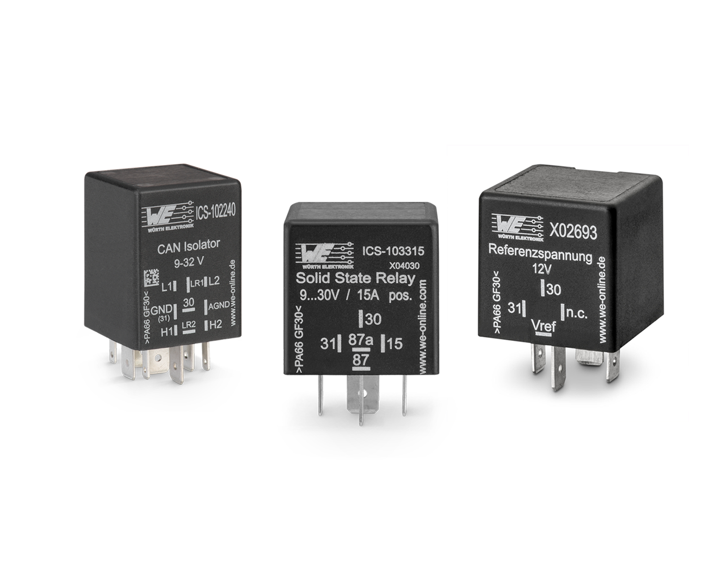 Produktcollage Funktionsspezifische Relays Produktcollage Funktionsspezifische Relays