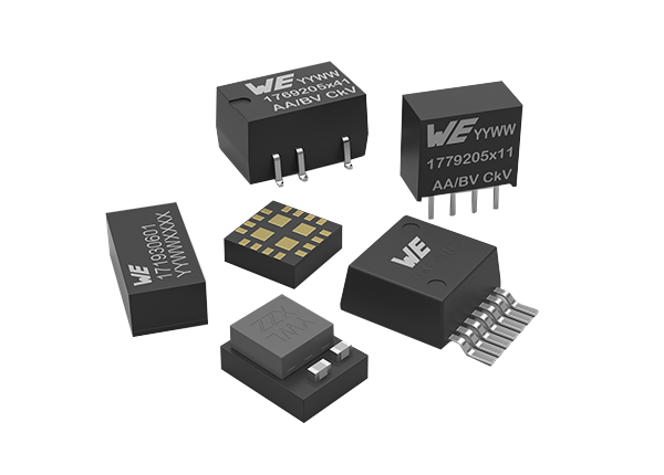 Teaser Power Modules (MagI³C Series) Six black components in different sizes are displayed