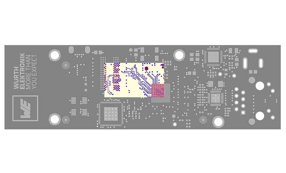 WE CBT collage MICROVIA.hdi sample WE.microbga signal matching Image showing length matching as a detail of the physical PCB sample WE.microbga in MICROVIA.hdi technology