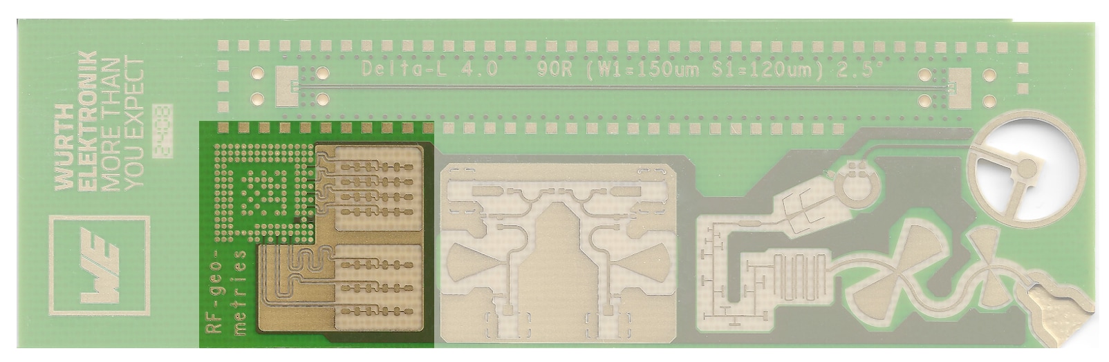 WE CBT Collage HIGH.speed Handmuster WE.speed-ADcombi Bild zeigt millimeter Wave Sensor als Detail des Handmusters WE.speed in HIGH.speed Technologie