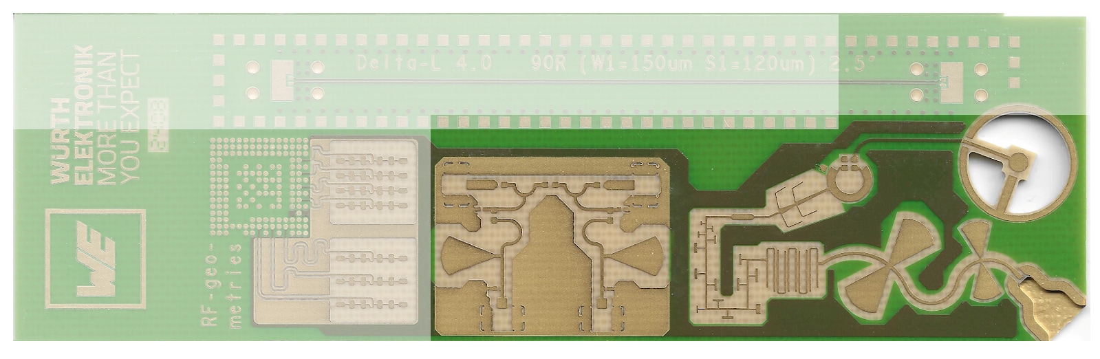 WE CBT Collage HIGH.speed physical PCB sample antennas and filter WE.speed accordion HighSpeed physical PCB sample WE.speed in detail