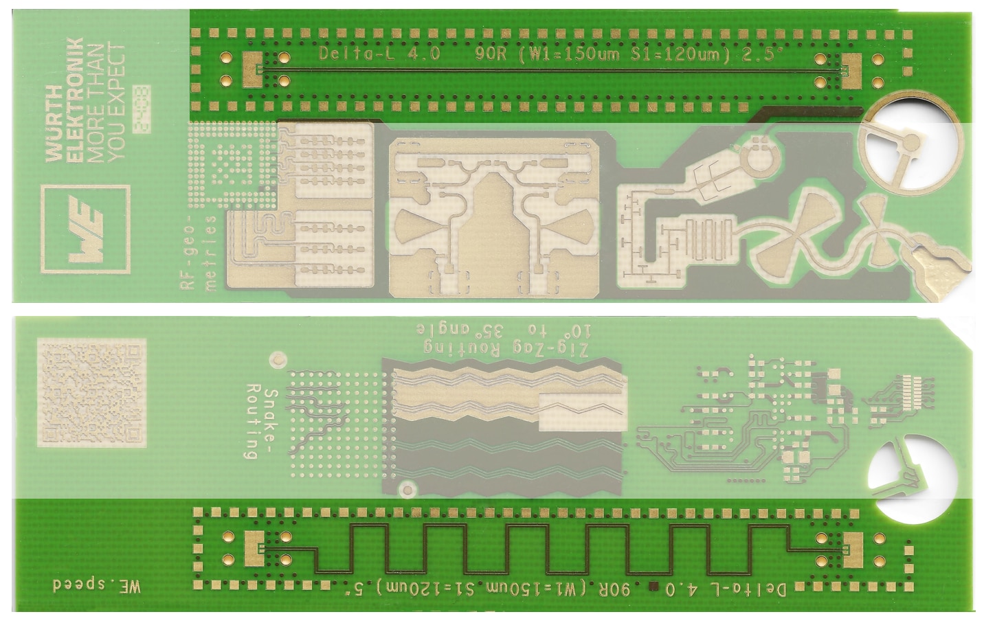 WE CBT Collage HIGH speed physical PCB Sample WE.speed  test coupon WE.speed accordion HIGH speed physical PCB sample WE.speed in detail