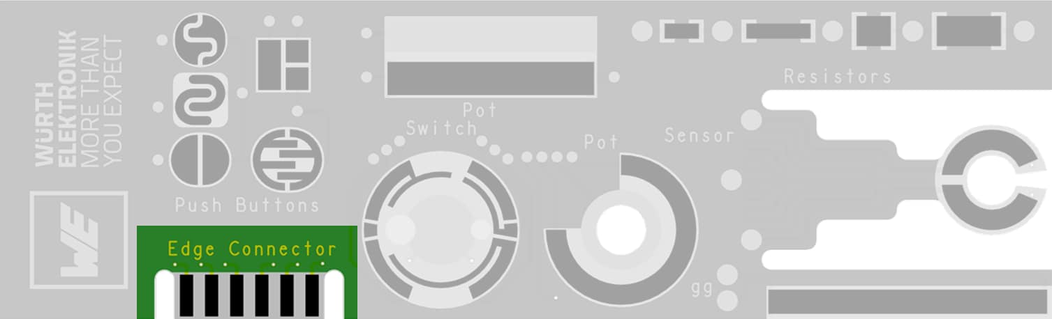 CBT polymer sample edge connector polymer sample edge connector