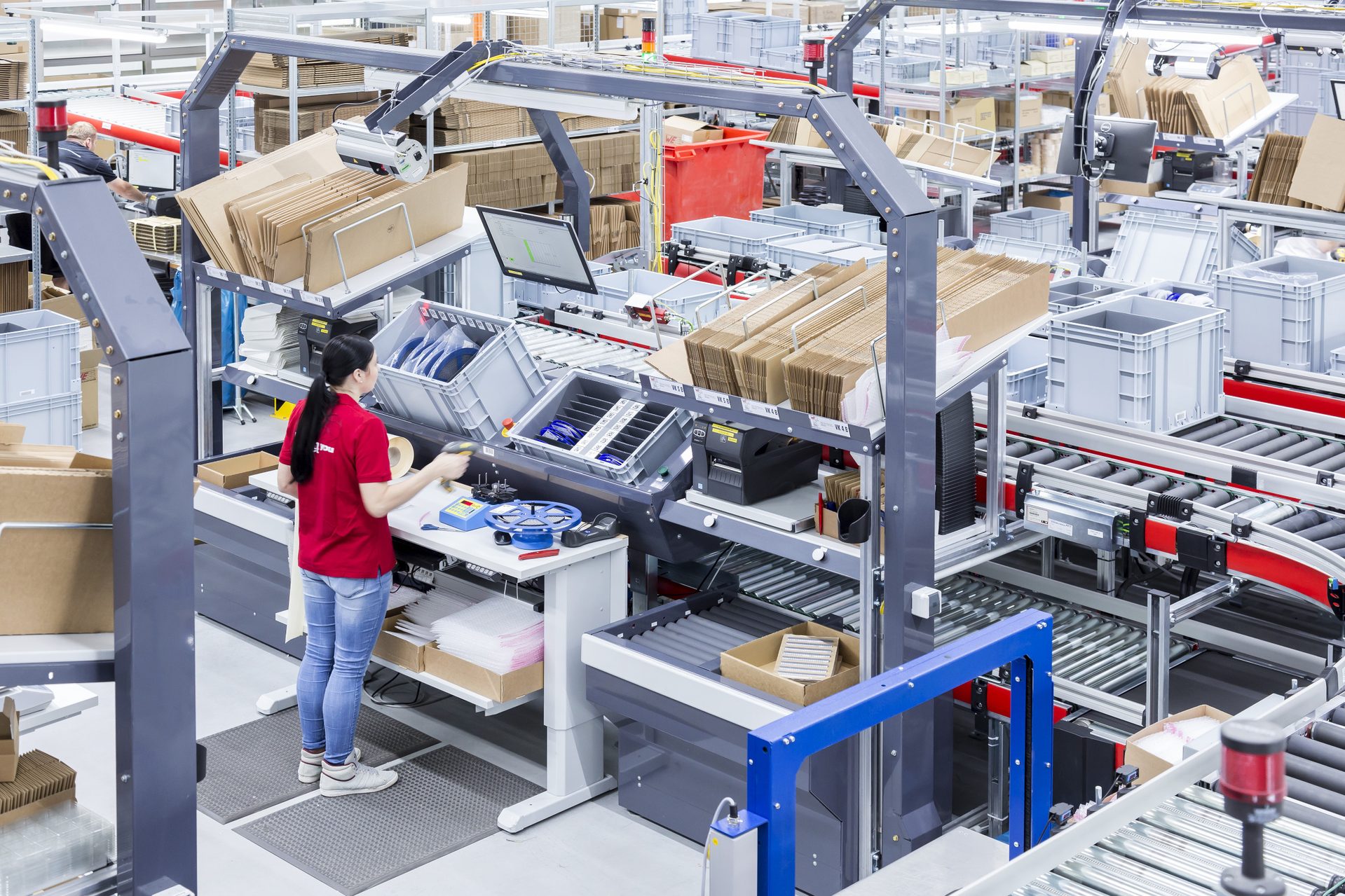 Picking Re-Reeling Station Logistikzentrum Picking Station für Bestellungen im Logistikzentrum