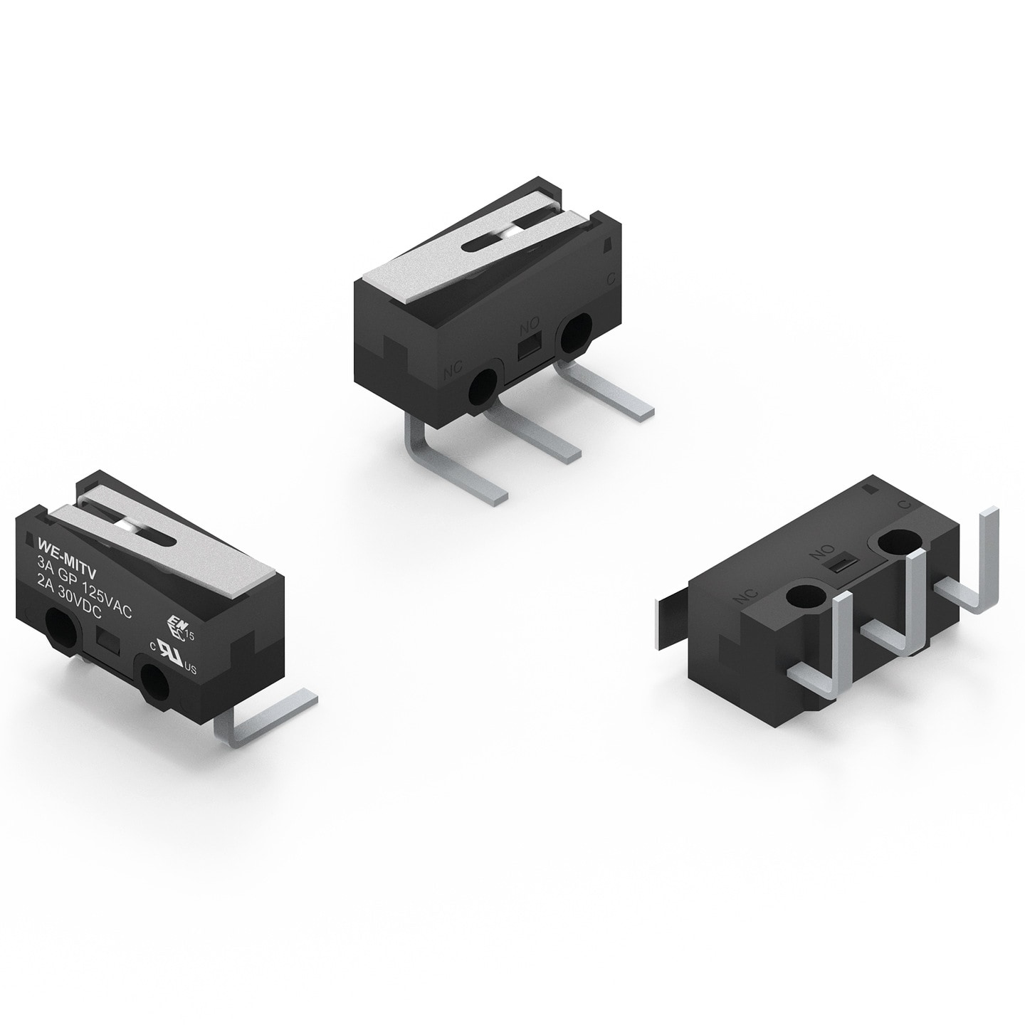 Ws Mitv Tht Terminal With Lever Right Angle Operation Micro Switch 12 8 X 5 8 Mm Electromechanical Components Wurth Elektronik Product Catalog