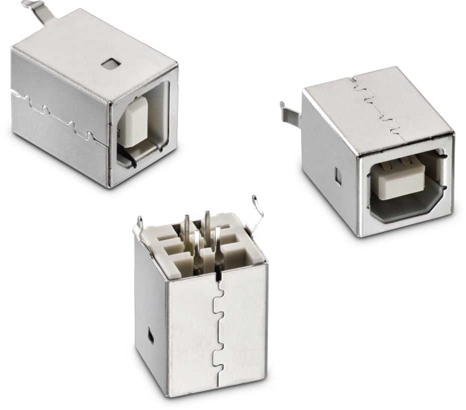 Wr Com Usb 2 0 Type B Vertical Electromechanical Components Wurth Elektronik Product Catalog