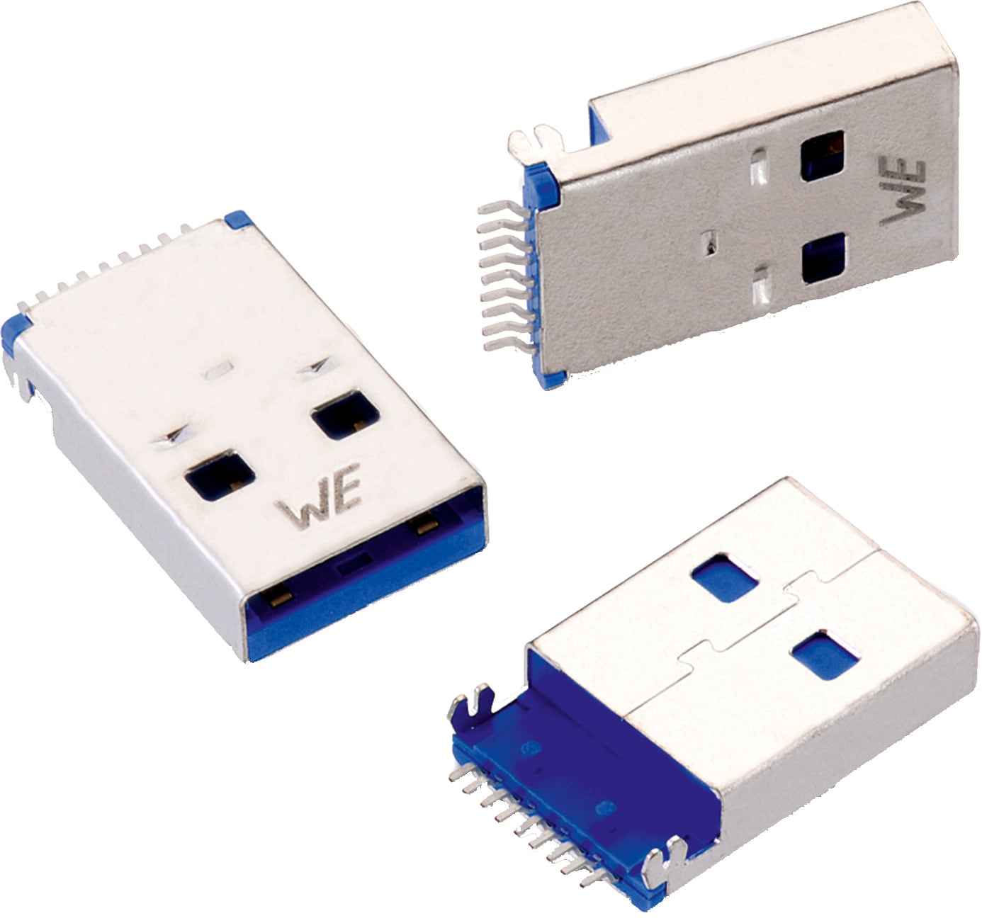 2pcs New USB 3.0 HW-UAF-30-01 Male 9 Pin SMT Socket Connector 