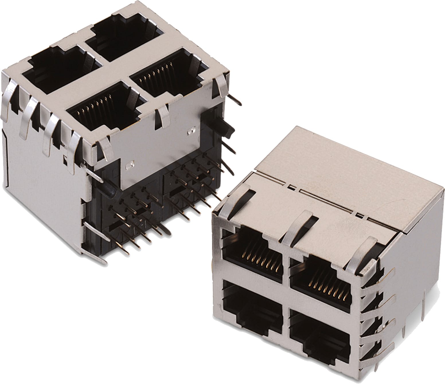 Wr Mj Modular Jack Horizontal Shielded 2x Dual Stacked W Emi Panel Finger 8p8c Tab Up Down Electromechanical Components Wurth Elektronik Product Catalog