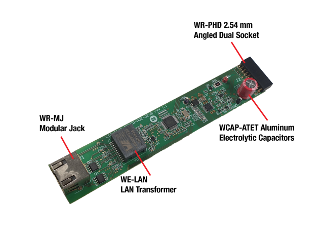 Alle Bauelemente von Würth Elektronik auf dem LIGHTING-POWER-POE-GEVB