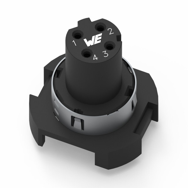 D-codierter M12 (IEC61076-2-101) aus Hochleistungskunststoff (LCP) für beste Formbeständigkeit und Temperaturstabilität im Reflow