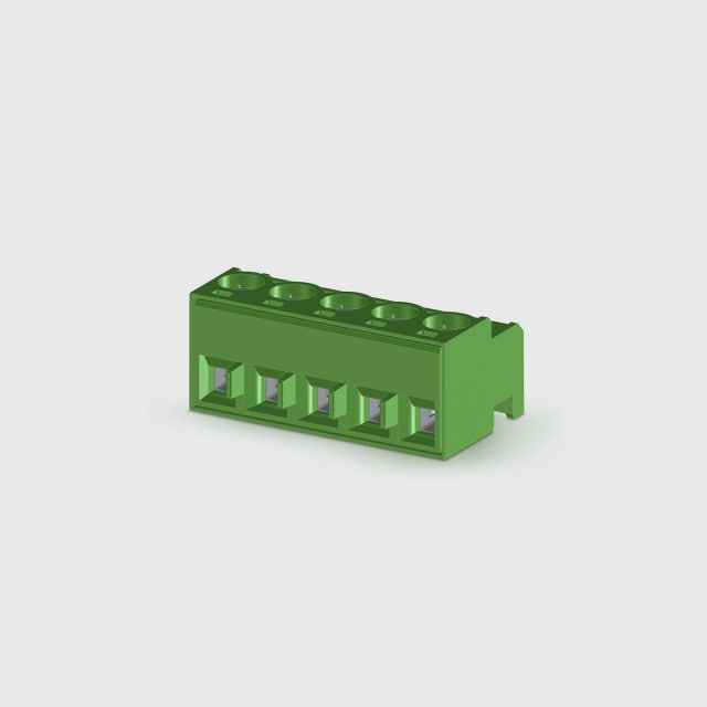 Pluggable terminal block with adapted housing shape according to customer specifications