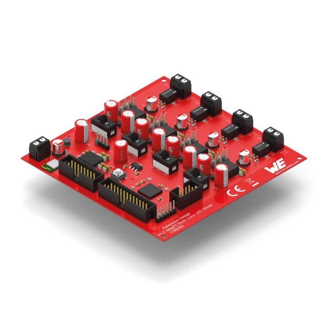 RGBW-LED Driver - MagI3C Multi Color LED Driver. 4 Channel driver for LED Panels, with separate dimming options for each channel and BLE control.