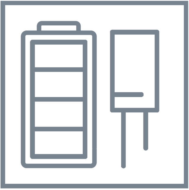 Hybrid application with battery