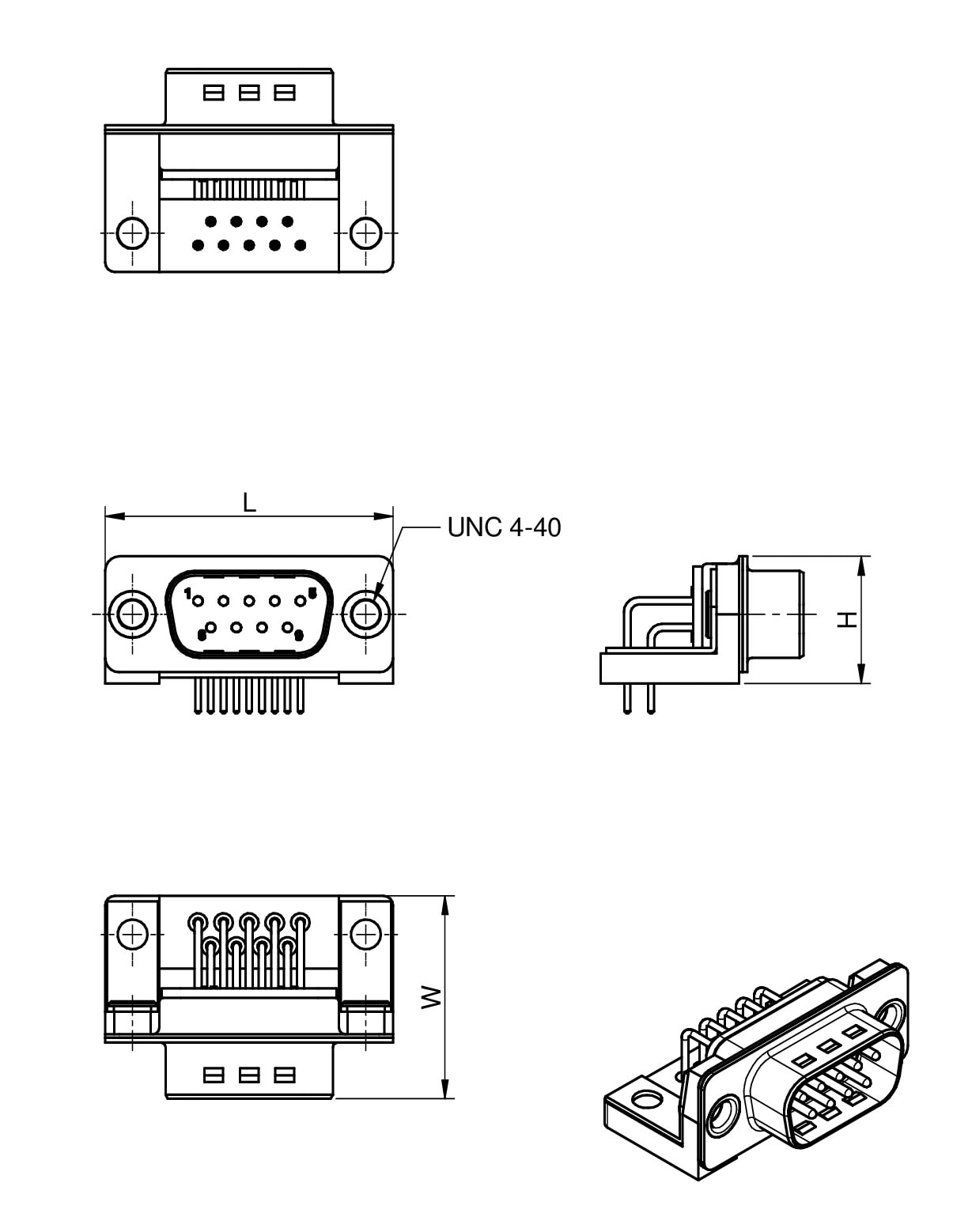 WE-D-SUB Filter Bent 90° THT | Passive Components | Würth Elektronik ...