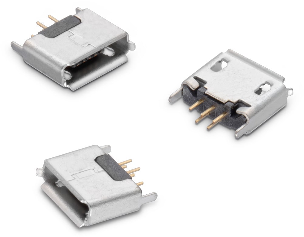 WR-COM Micro USB Type AB Vertical 5 Contacts | Electromechanical Components | Würth Elektronik Product Catalog
