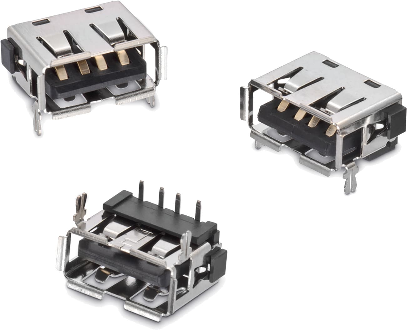 WR-COM USB 2.0 Type A Horizontal THT Short Type