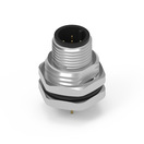 WR-CIRCM12 Screw Mating Panel Male Metal Shell Rear Nut