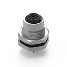 WR-CIRCM12 Screw Mating Panel Female Metal Shell Rear Nut