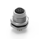 WR-CIRCM12 Screw Mating Panel Female Metal Shell Rear Nut